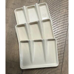 Tupperware Soap Dish Set  Caddy Scrubby Scouring Pad Holder Sink Almond Cream